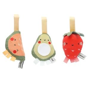 Pearhead Fruit-Themed Plush Toys - Green, Red, Orange